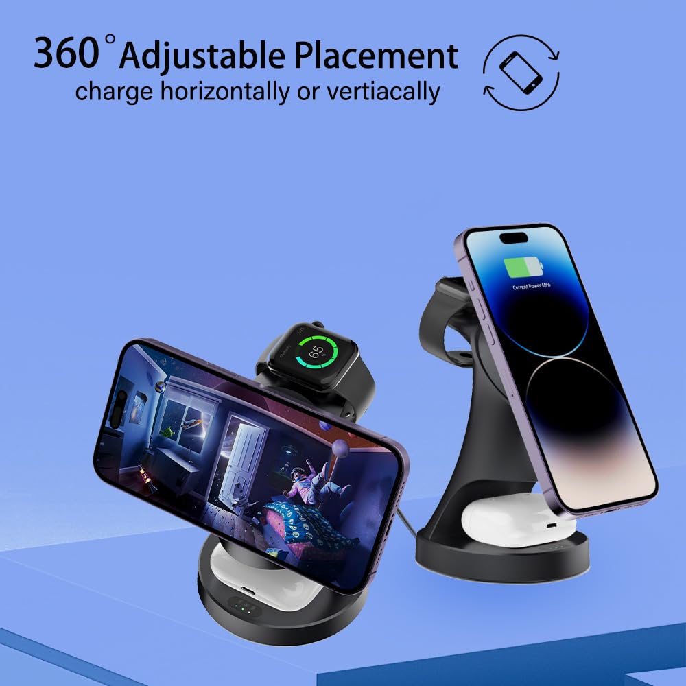 Any Warphone multi-device charging station powers iPhone, Watch, and AirPods together