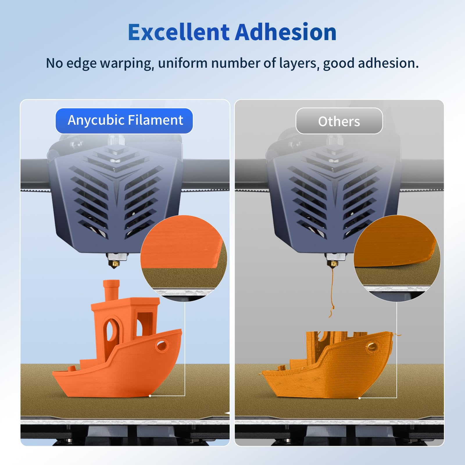 ANYCUBIC PLA orange filament delivers vivid color and a glossy finish