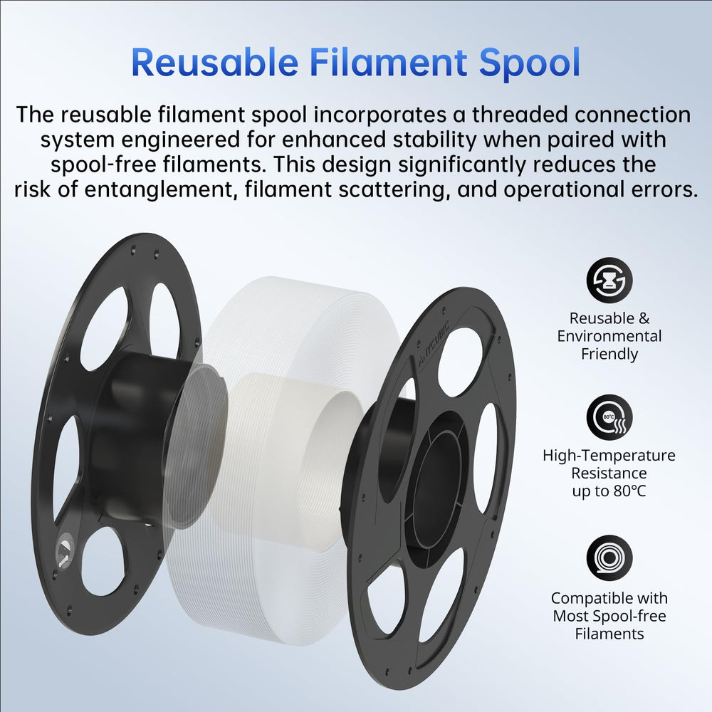 Anycubic PLA Plus spool arranged to prevent tangling for easy setup