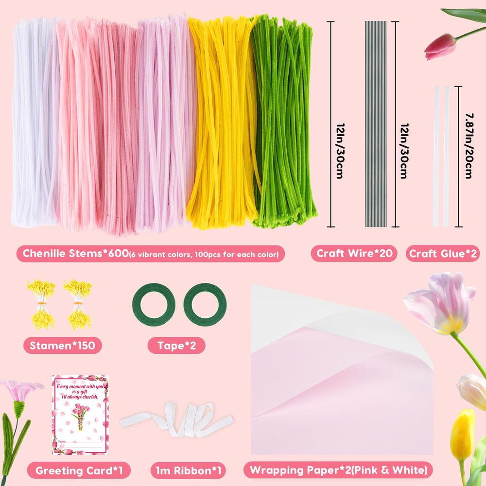 Anyeve floral wires and stamens set enhances bouquet details