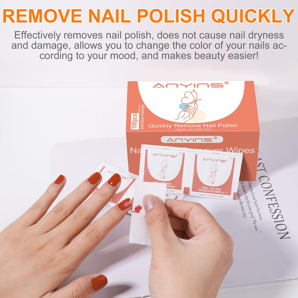 ANYINS Travel-friendly pads offer convenient, spill-free use for quick manicures anywhere.