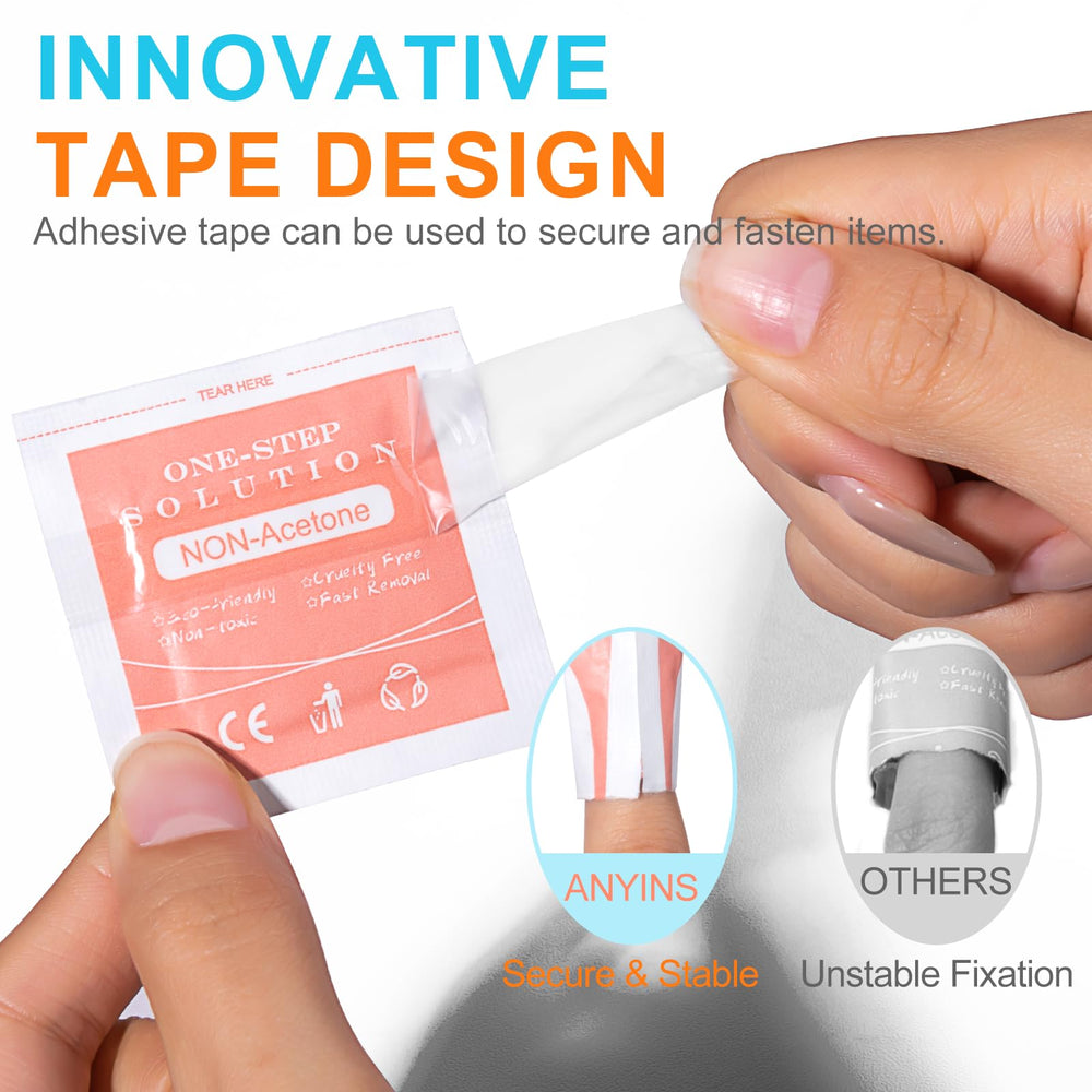 ANYINS Nail Polish Remover Pad features nourishing oils to condition nails during removal.