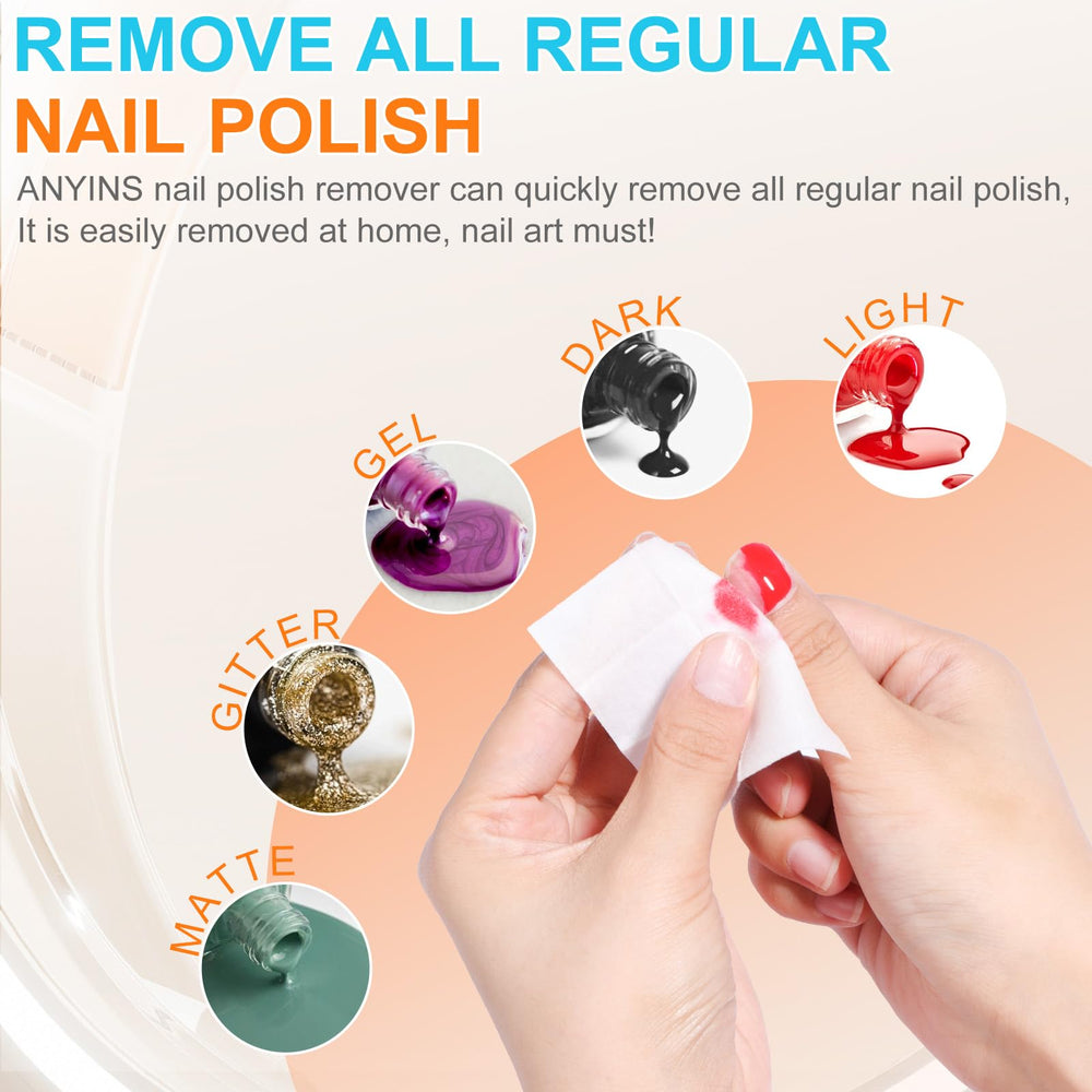 ANYINS Remover Pad in a pocket-ready packet for on-the-go polish removal without spills.