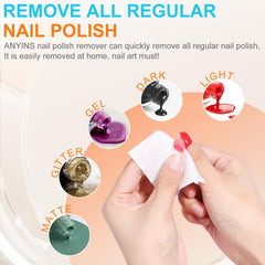 ANYINS Remover Pad in a pocket-ready packet for on-the-go polish removal without spills.
