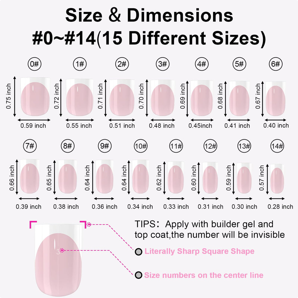 Anyos 15 sizes with 20 nails each provide precise fit across nails.