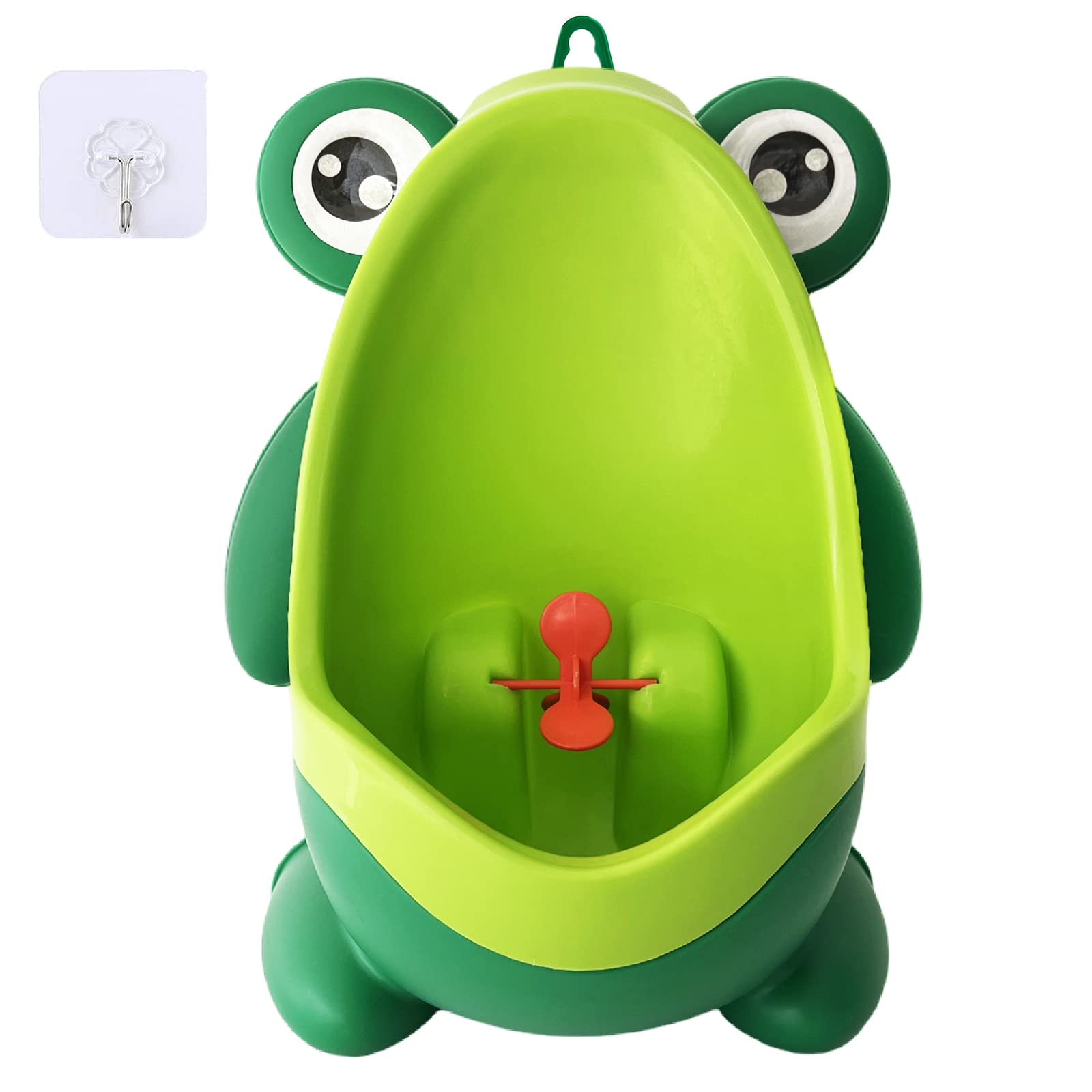 Anyumocz frog pee training urinal in green bowl design boosts toddler aim with a playful target.