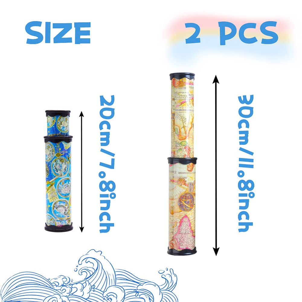 Anyumocz Magic Kaleidoscope blue barrel demonstrates shifting mosaics to spark imagination