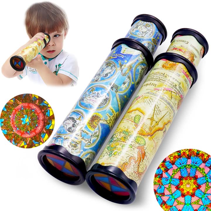Anyumocz Magic Kaleidoscope yellow barrel delivers vibrant patterns for kids