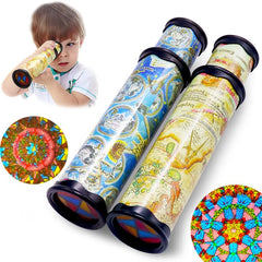 Anyumocz Magic Kaleidoscope yellow barrel delivers vibrant patterns for kids