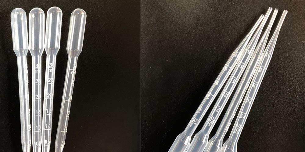 Anyumocz transfer pipettes 3ml capacity enable controlled drops during formulas.