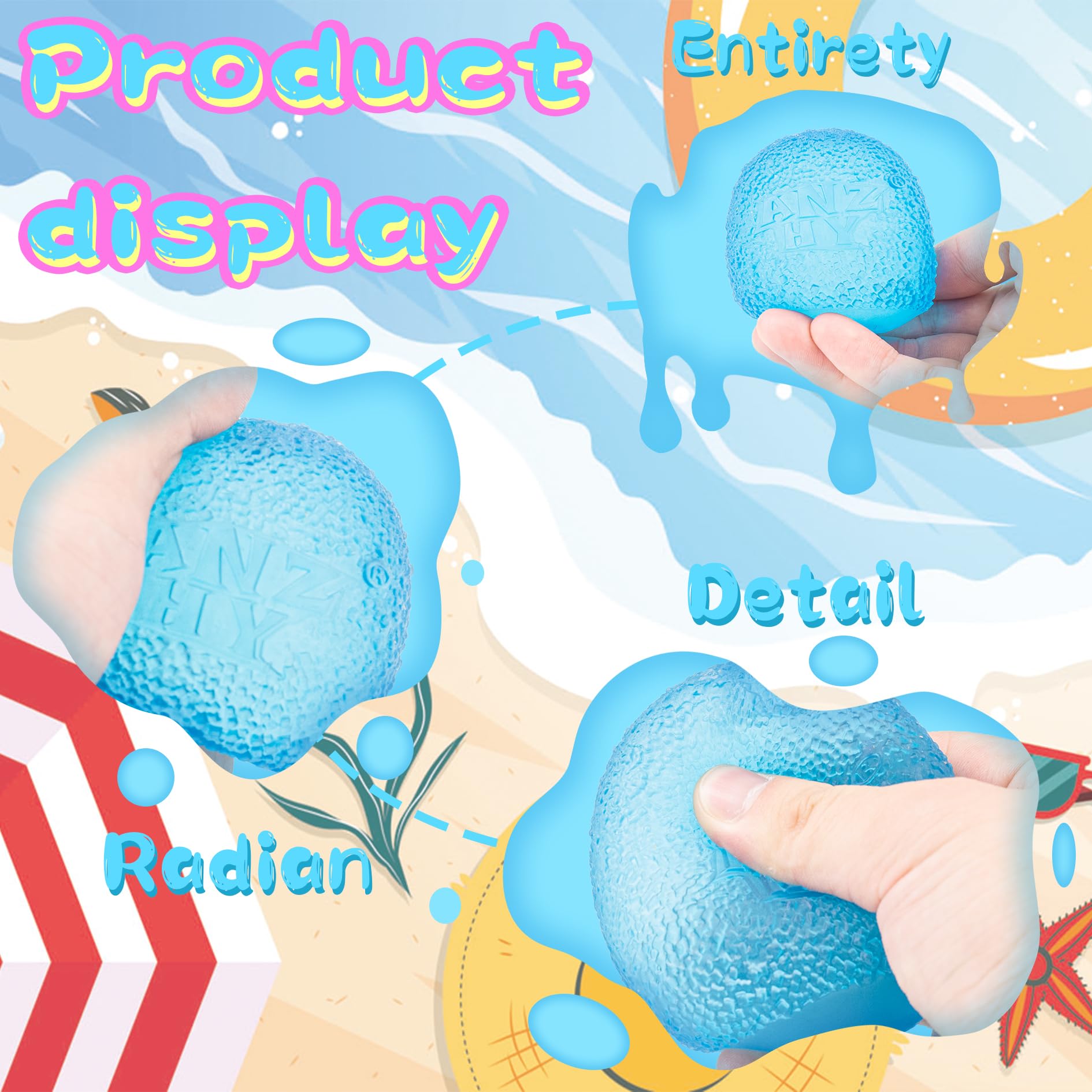 ANZHY Squishy Stress Ball with undulating texture for sensory engagement
