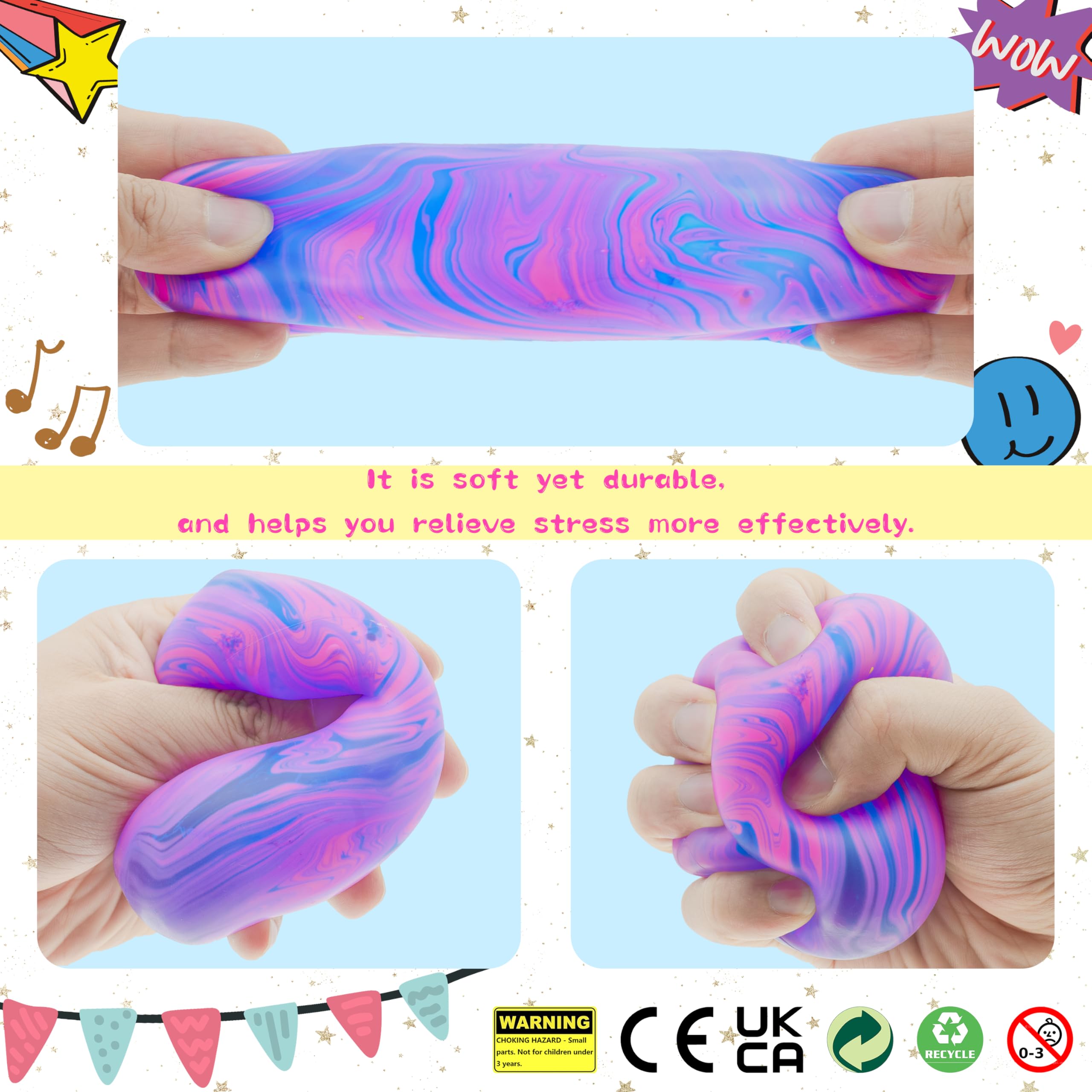 ANZHY Squishy Stress Cube compact pocket size for on the go