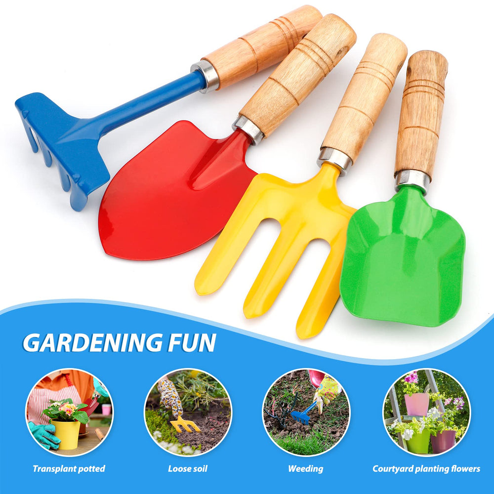 Anzmtosn kids metal garden tool set with spade for precise digging and sandbox fun.