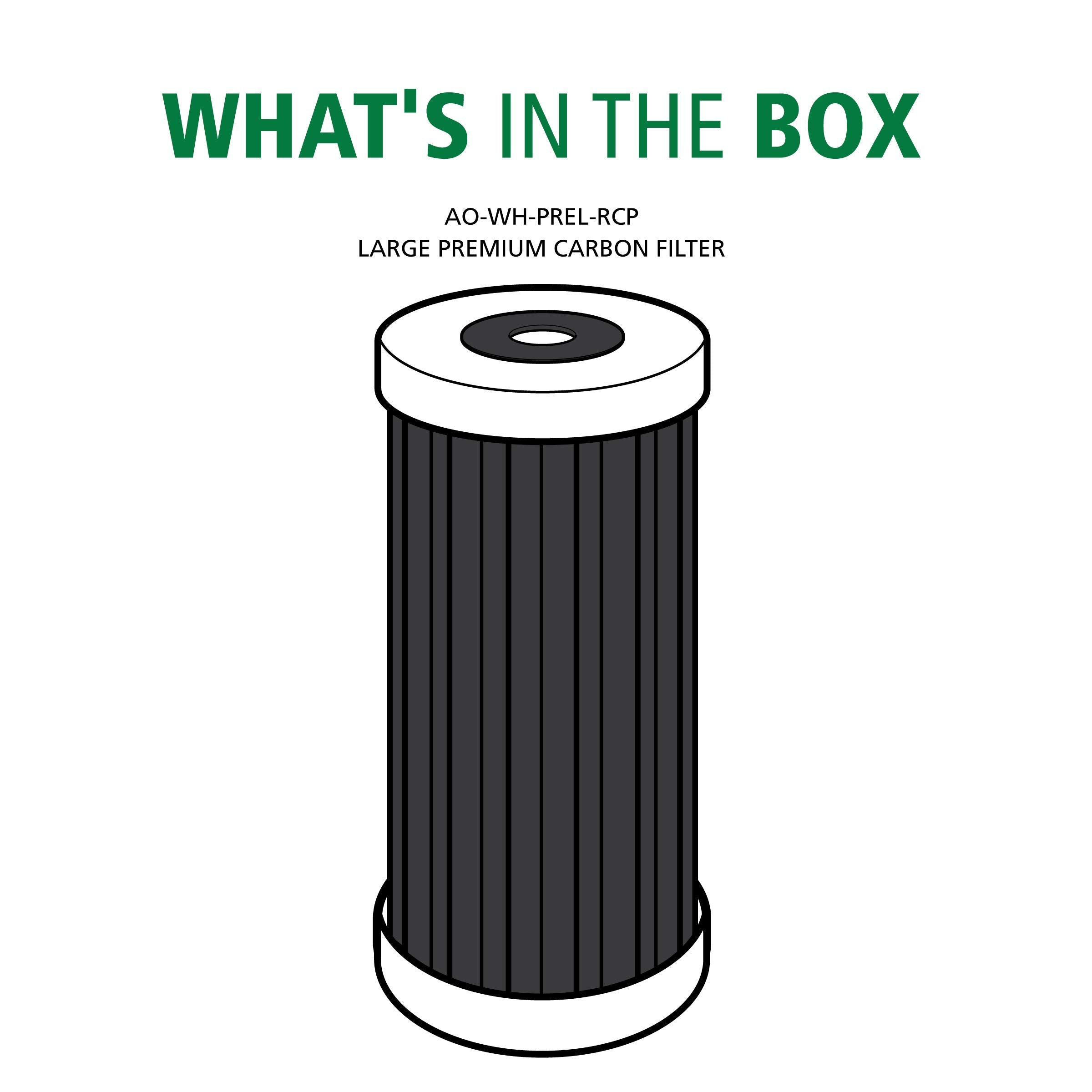 AO Smith replacement cartridge label showing 5 micron rating
