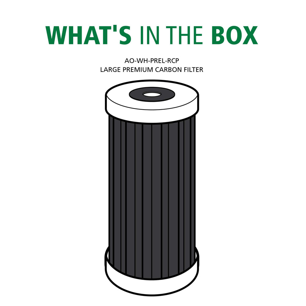 AO Smith replacement cartridge label showing 5 micron rating
