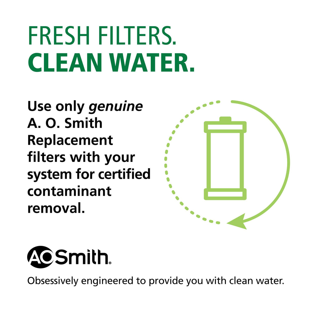 AO Smith whole-house filtration system in use with sediment cartridge