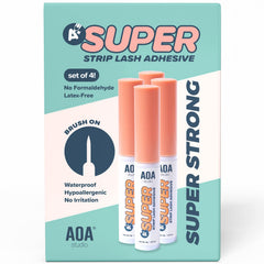 AOA Studio eyelash glue with strong hold for secure strip lashes.