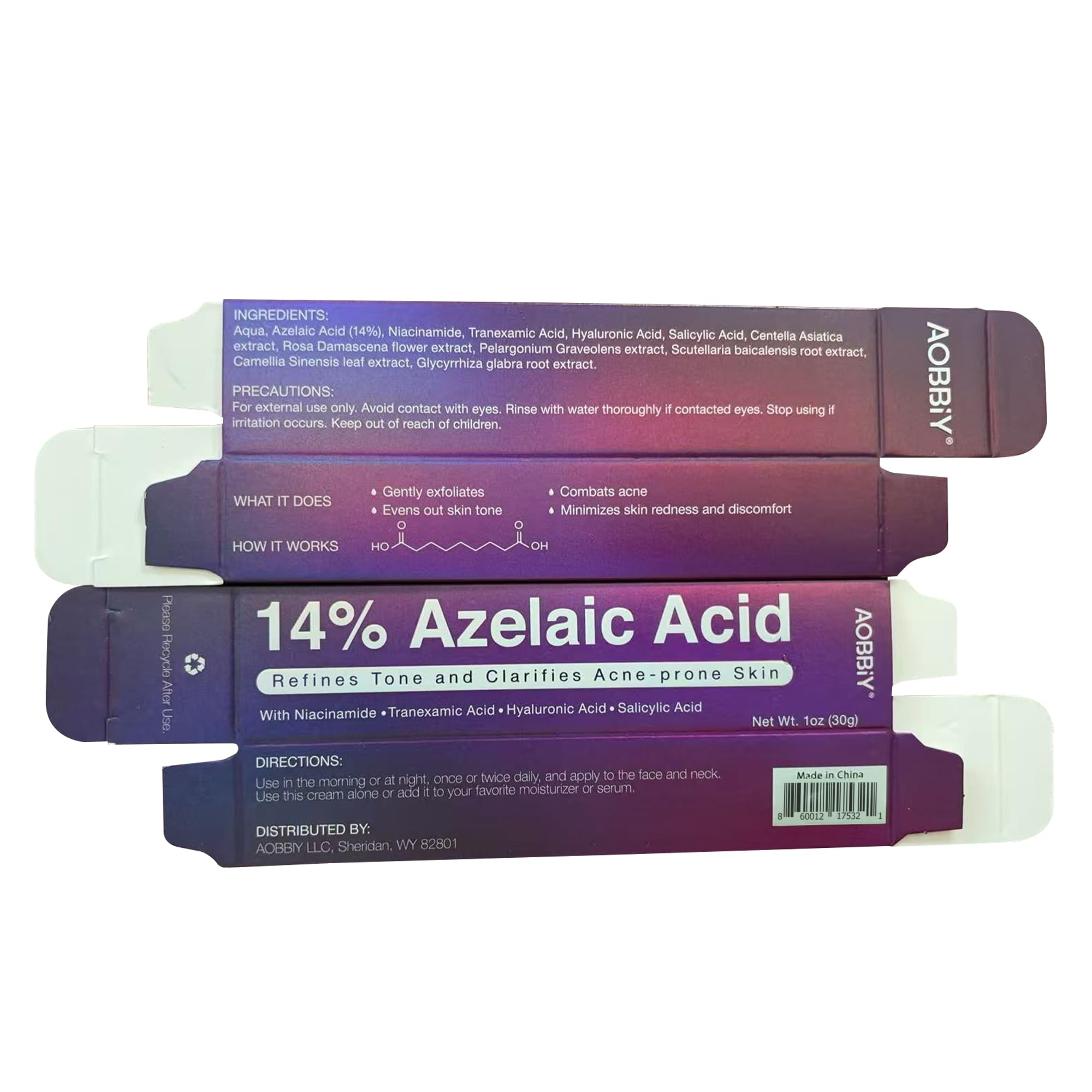 AOBBIY Azelaic Cream pump view signals easy reseal and daily routine