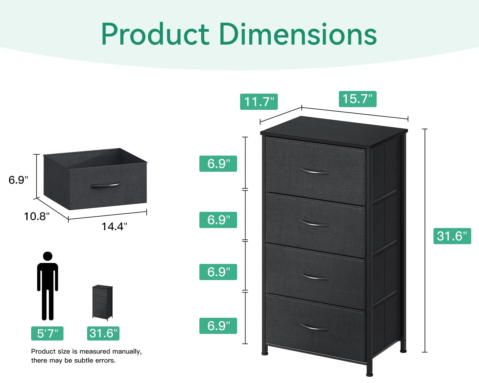 AODK dresser anti-tip design enhances stability in tight living areas.