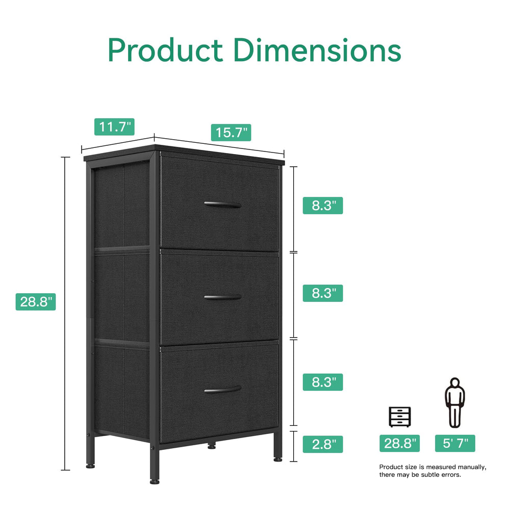 AODK dresser wood-top frame blends with any decor and adds sturdiness.