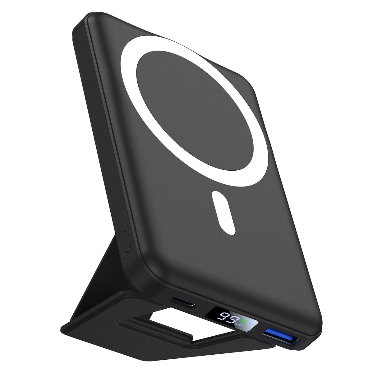 AOGUERBE MagSafe power bank front view for on-the-go charging.
