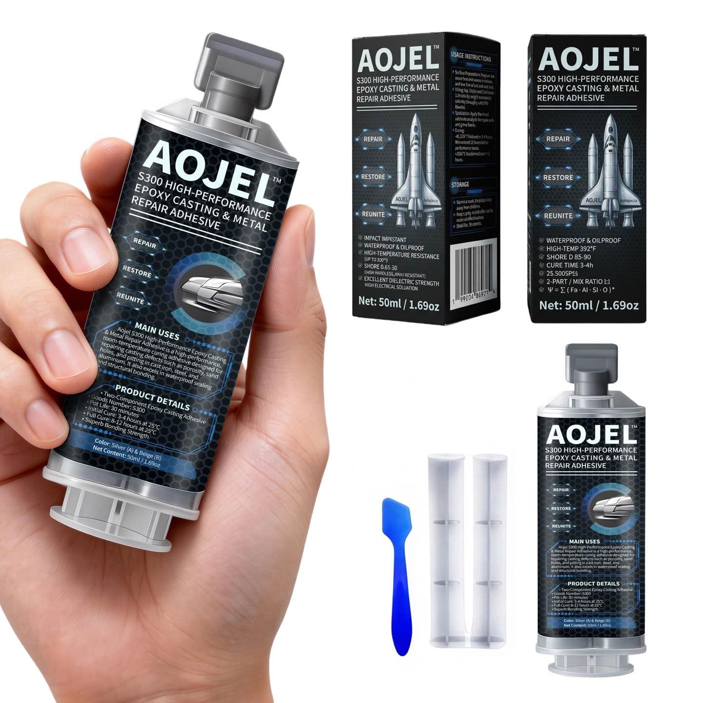 AOJEL no-sag formula stays in place on vertical surfaces during application.