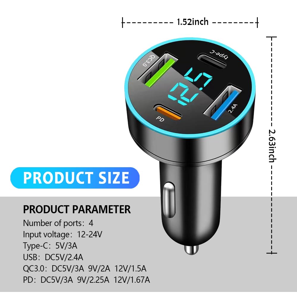 Aokdom charger with ambient blue light helps locate ports at night and adds ambiance.