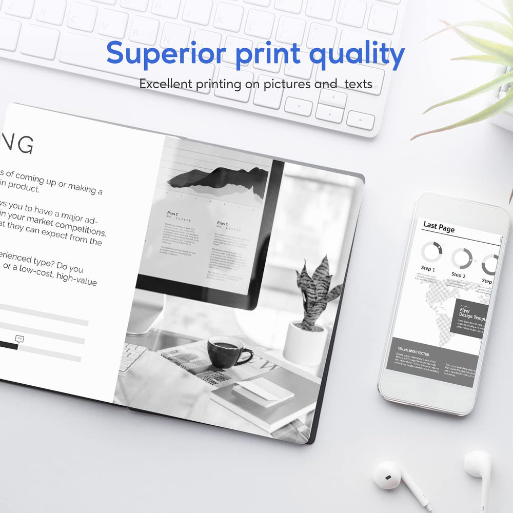 AOLIBE TN850 print test page demonstrates sharp black text.