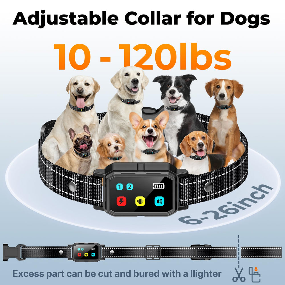 Aolulf adjustable neck strap fitting 7–26 inch dogs.