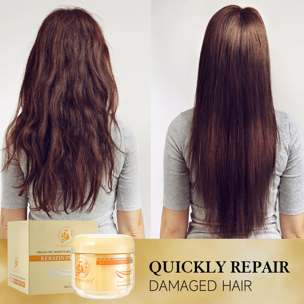 Aomimegel Collagen Hair Mask suitable for all hair types and frizz control.