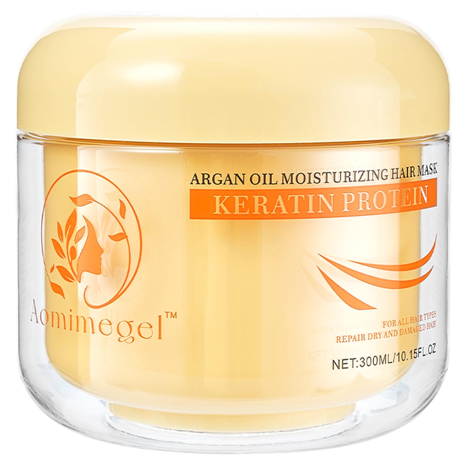 Aomimegel Collagen Hair Mask bottle pouring for quick, residue-free application.