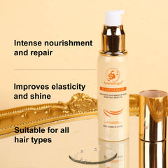 Shiny, smooth results after using Aomimegel hair mask.
