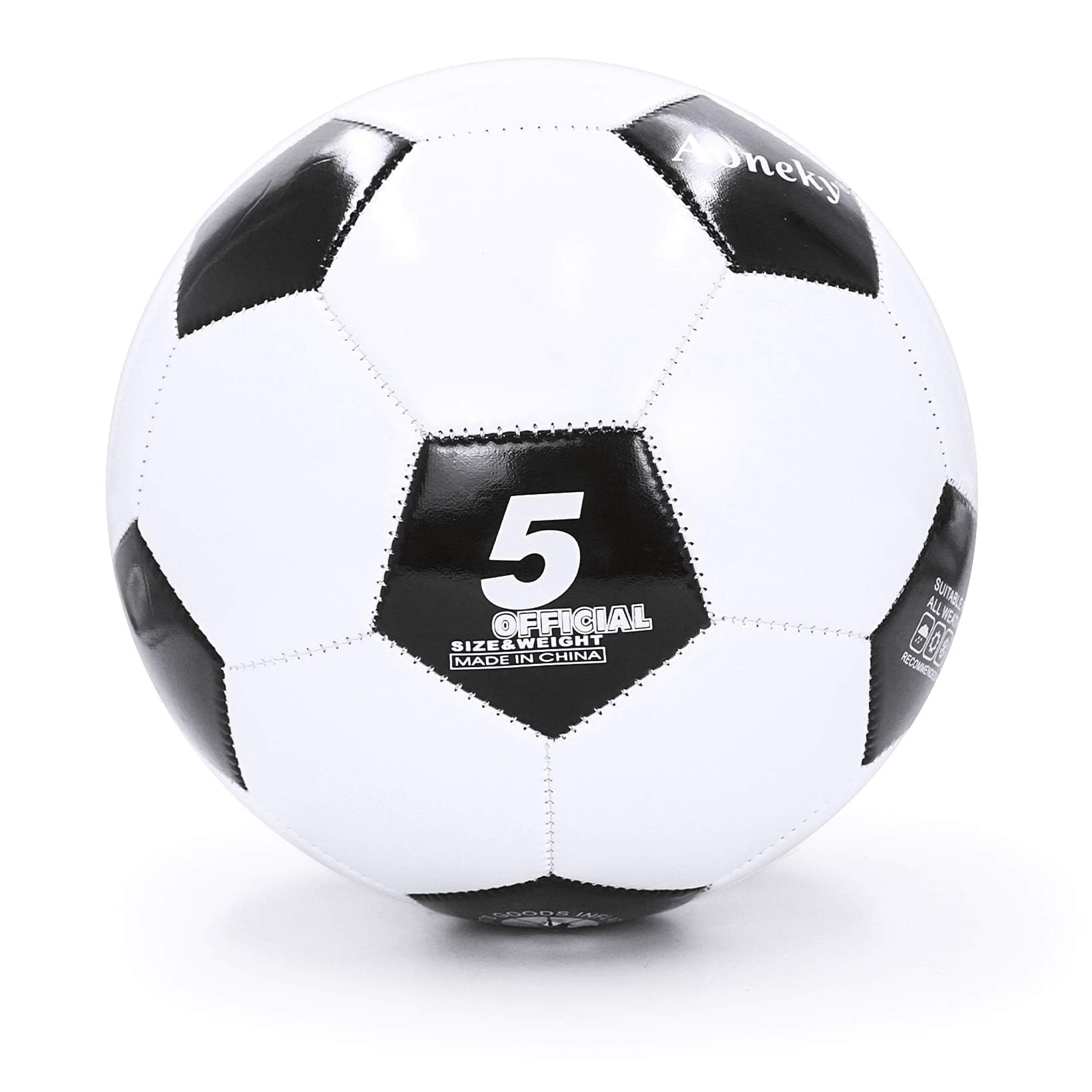 Aoneky soccer ball size 5 with pump and needle ready for quick inflation