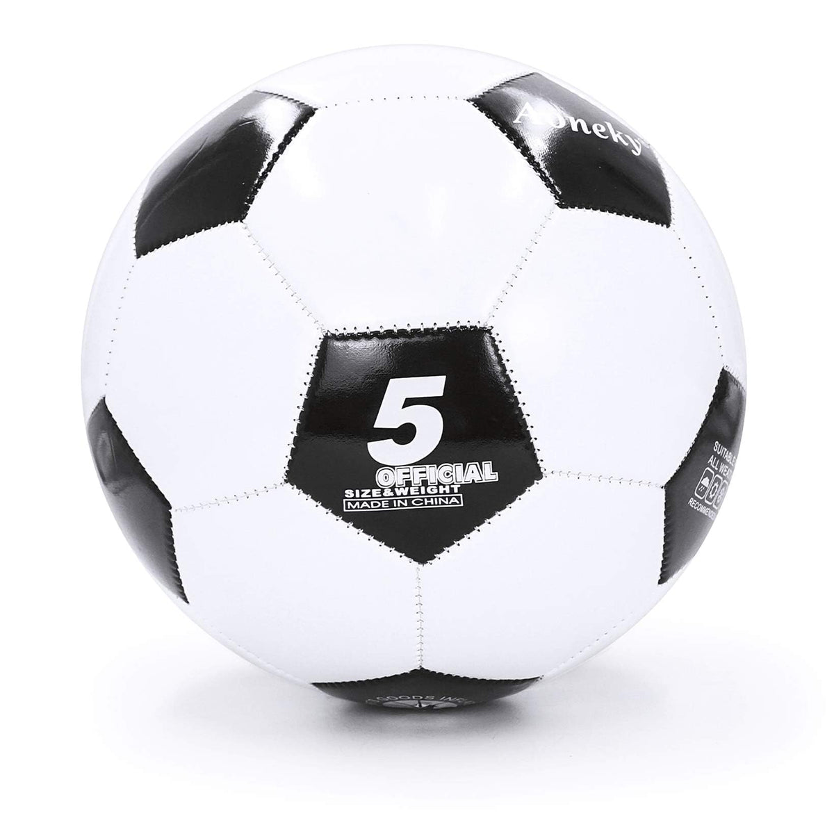 Aoneky soccer ball size 5 with pump and needle ready for quick inflation