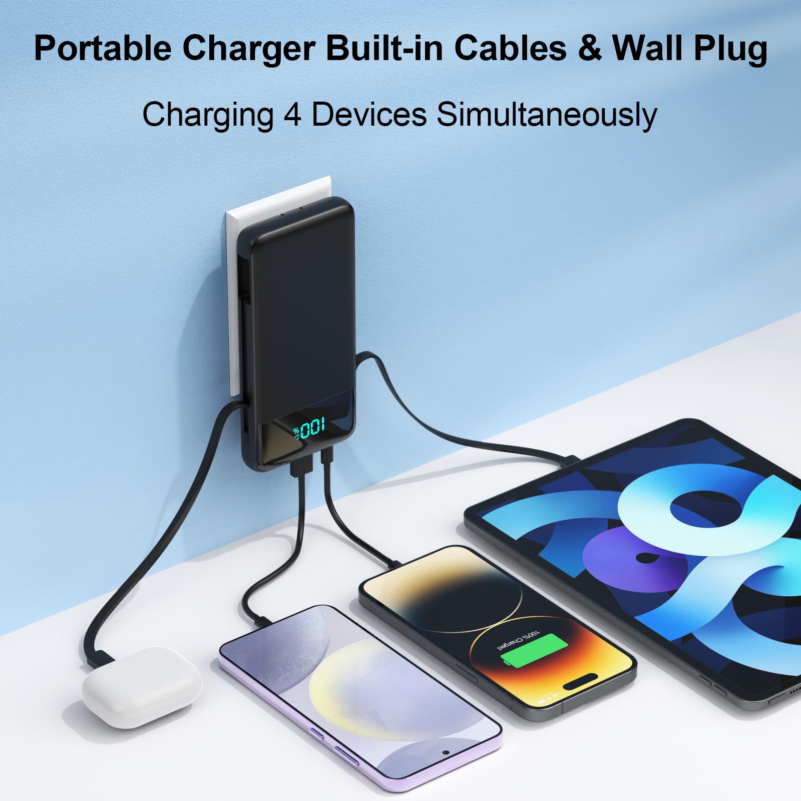 AONIMI LCD display shows remaining power for planning and on-the-go awareness.