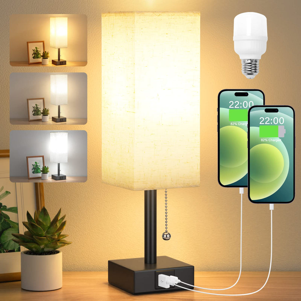 aooshine bedside lamp shows three color temperatures for warm, neutral, and cool light, ideal for evenings.