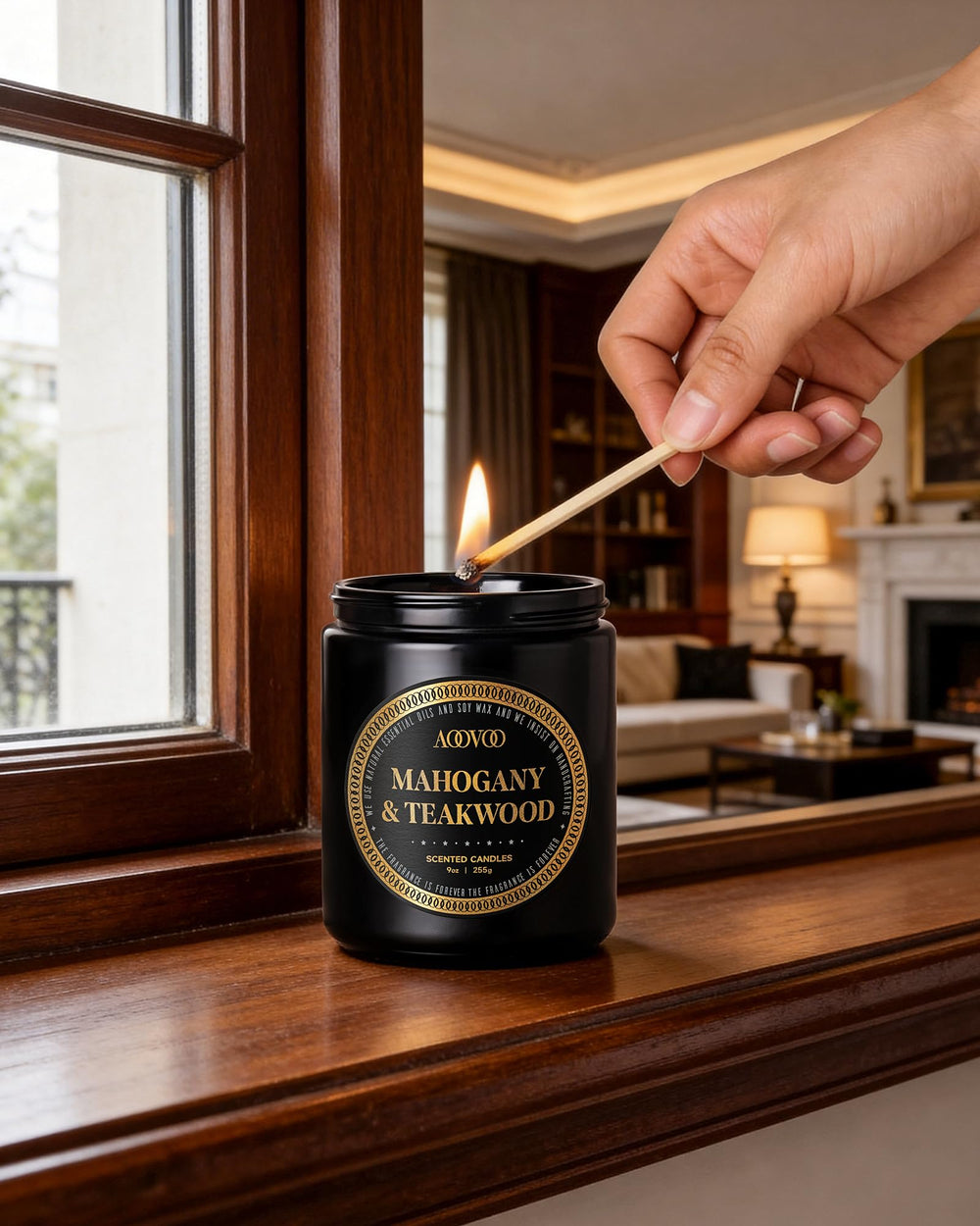 AOOVOO black jar with gold embossing adds an elegant gift-ready detail.
