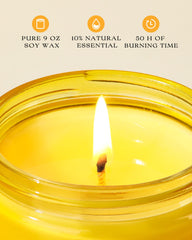 AOOVOO Citrus Lemon candle packaging mockup ready for display.
