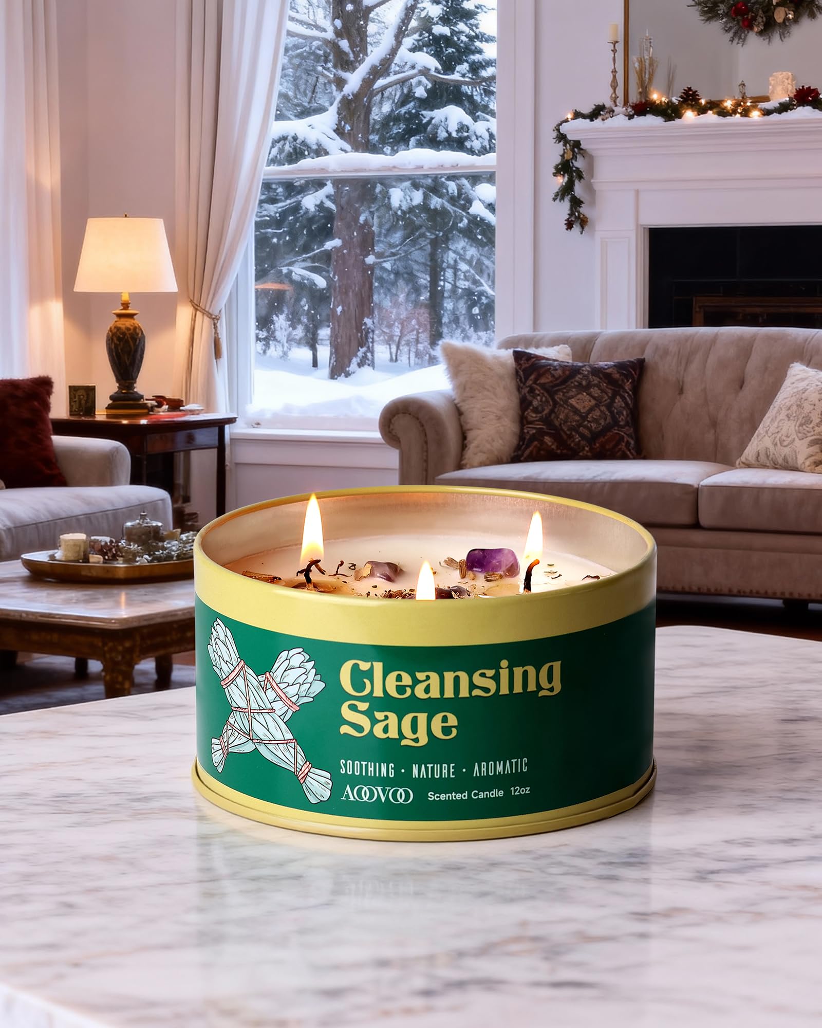 AOOVOO Sage candle makes a thoughtful gift for loved ones.