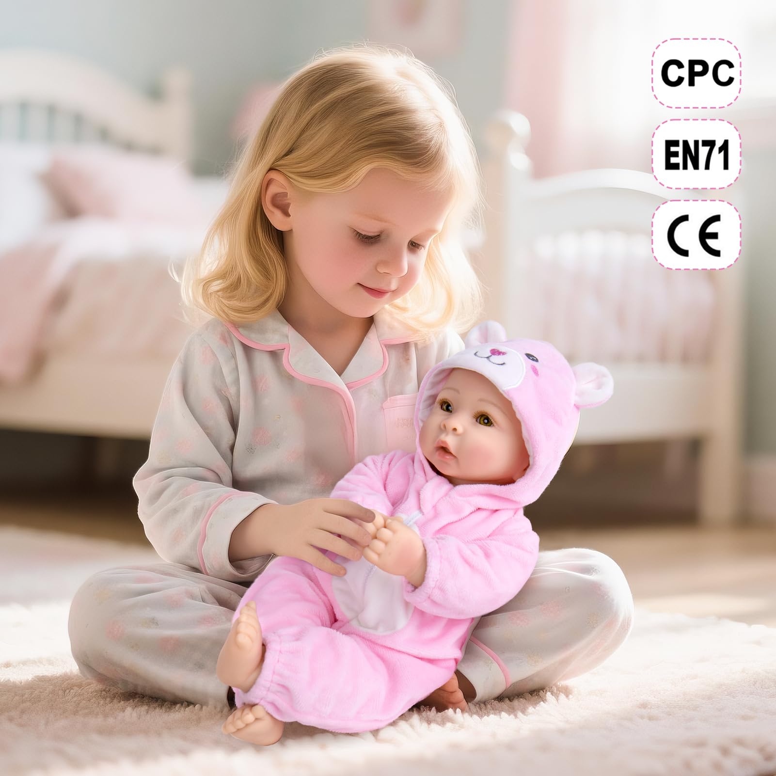 Aori Baby Doll skin-safe materials provide durable, child-friendly play.