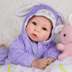Aori Real Baby Doll with spray-painted hair for natural texture and realism.