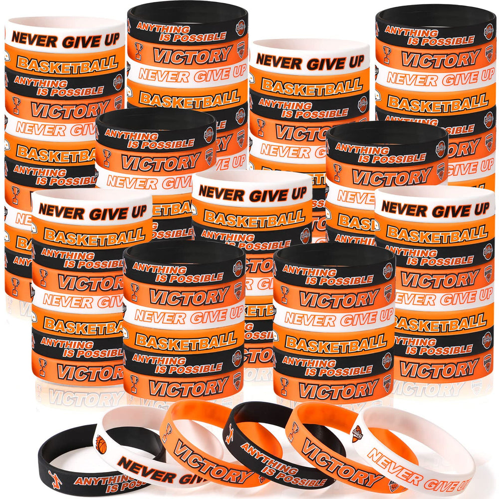 Aoriher basketball bracelets orange design boosts team spirit for giveaways