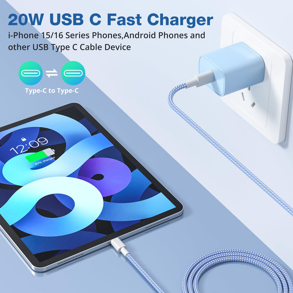 Aorle 6ft USB-C to USB-C cable offers flexible charging at bed or sofa.