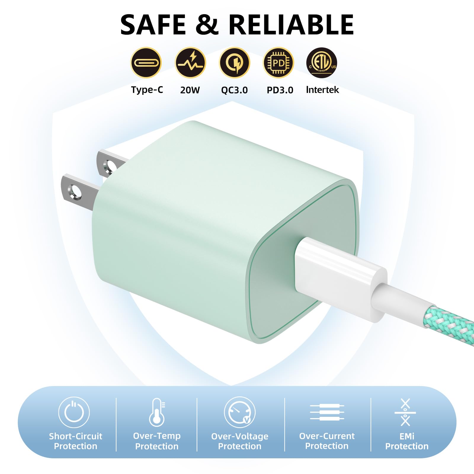 Aorle ETL certified charger with multi protection for safe charging
