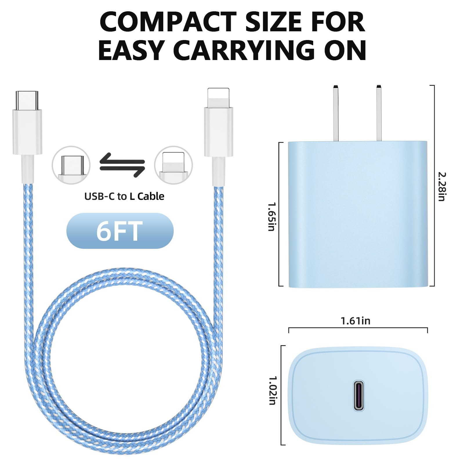 Aorle travel friendly charging setup with four chargers and cables