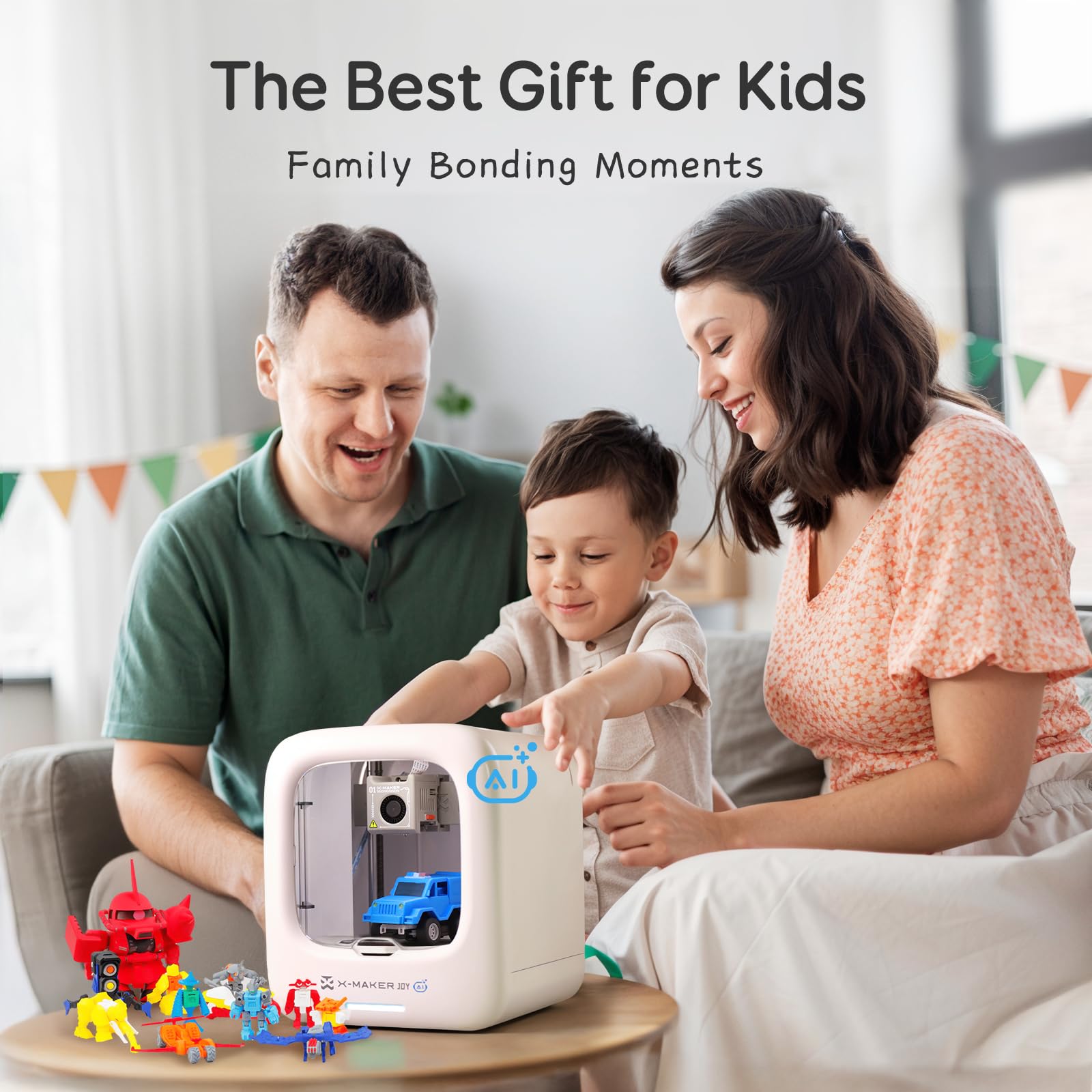 AOSEED X-MAKER JOY AI+ voice control enables hands free operation for families.