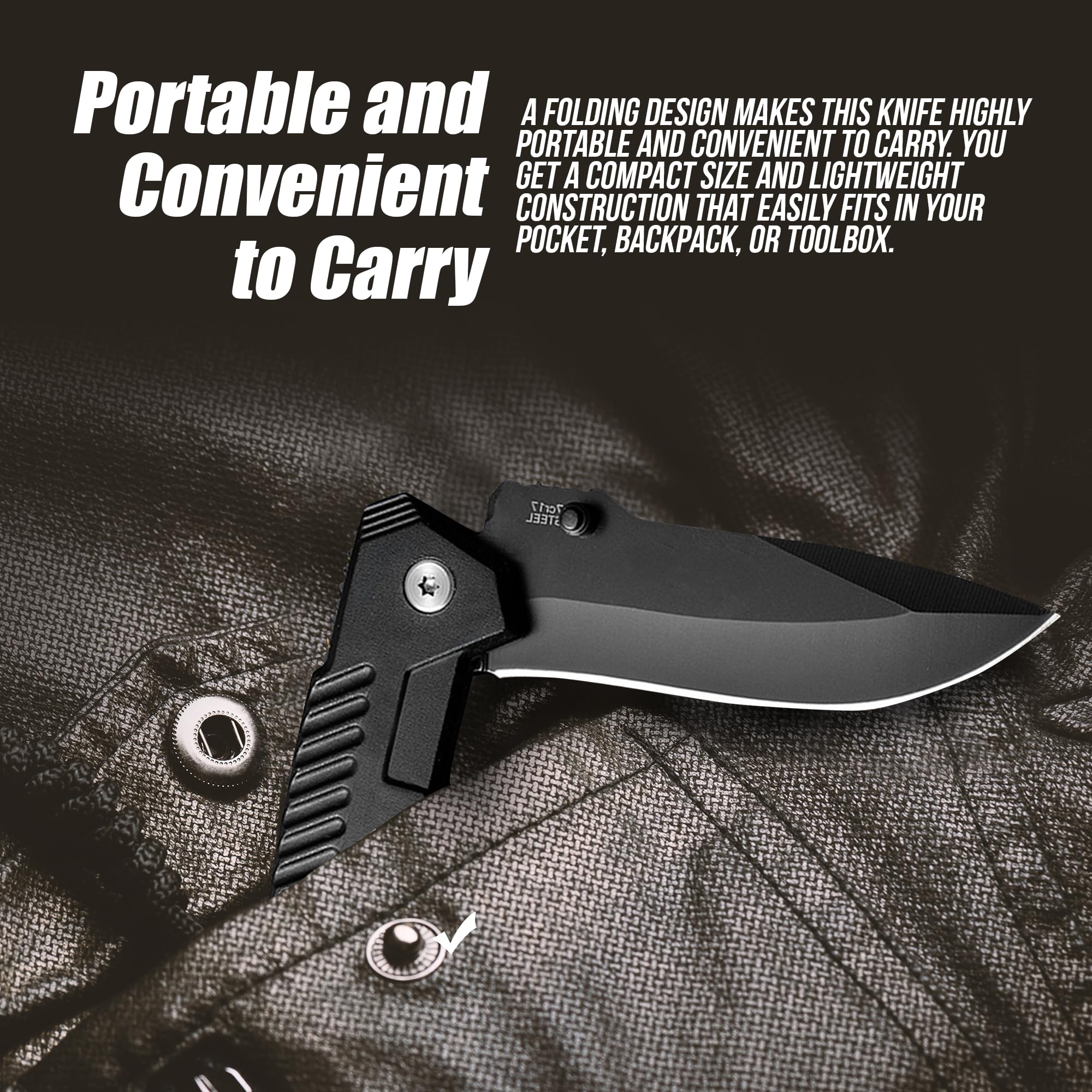AOSILEY aluminum-handle knife offers ergonomic grip for controlled cutting.