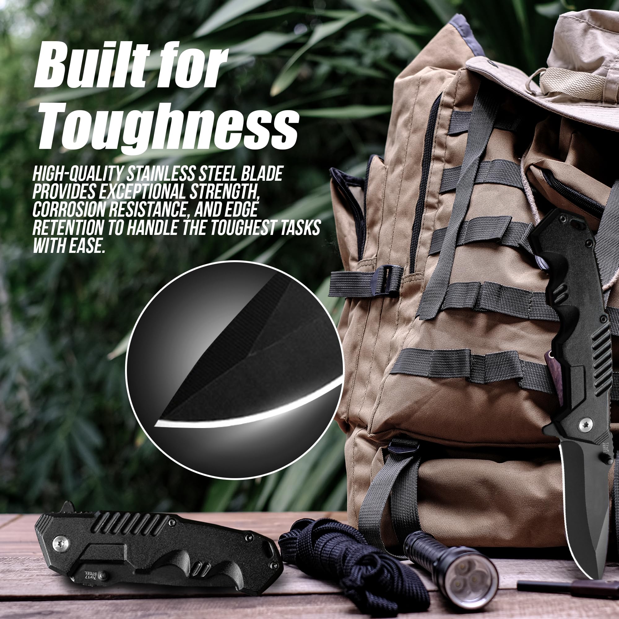 AOSILEY compact folding design fits easily in pockets or packs.