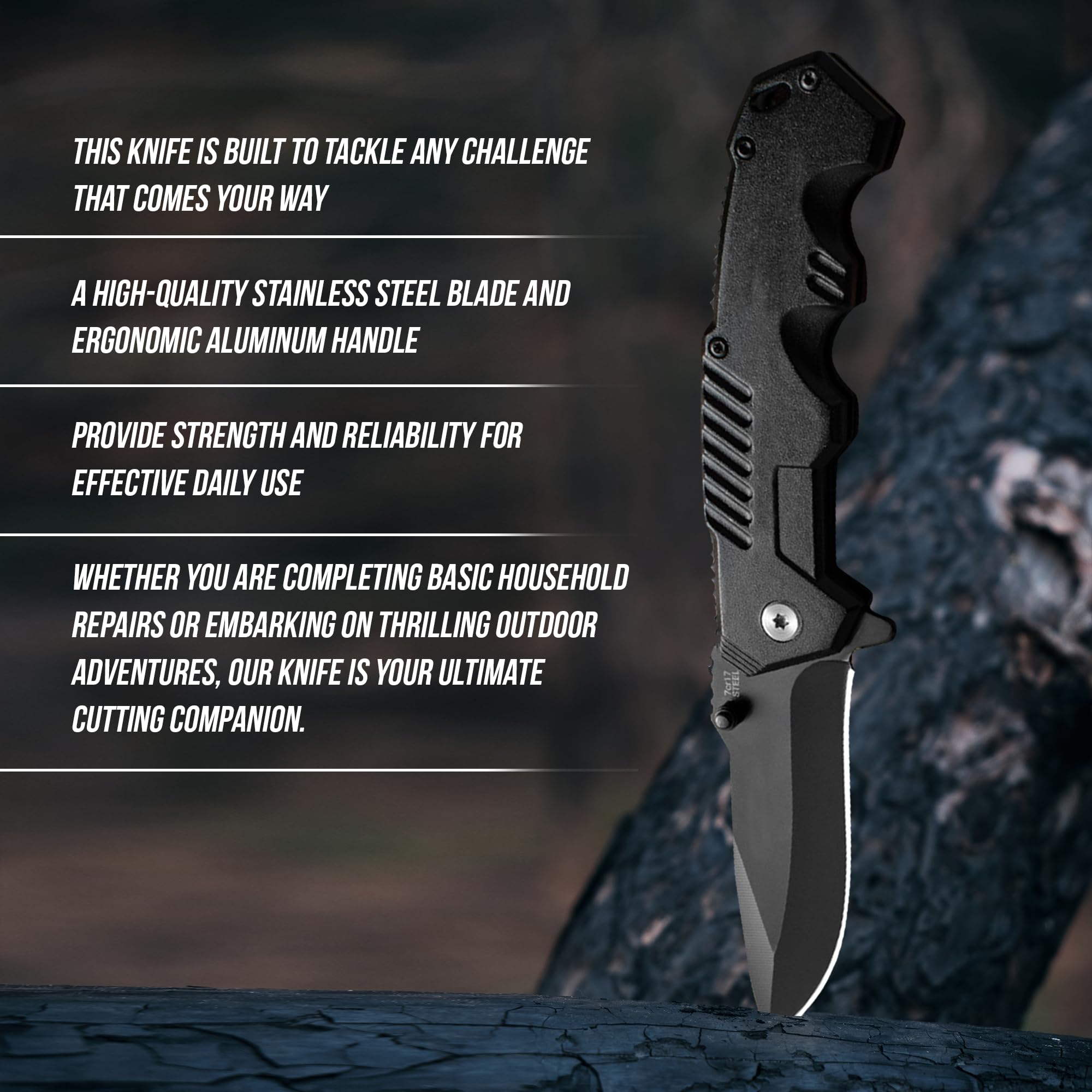 AOSILEY gift-ready knife for men who love outdoor adventures.