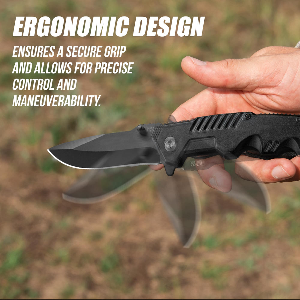 AOSILEY knife in camping setup for quick field tasks.